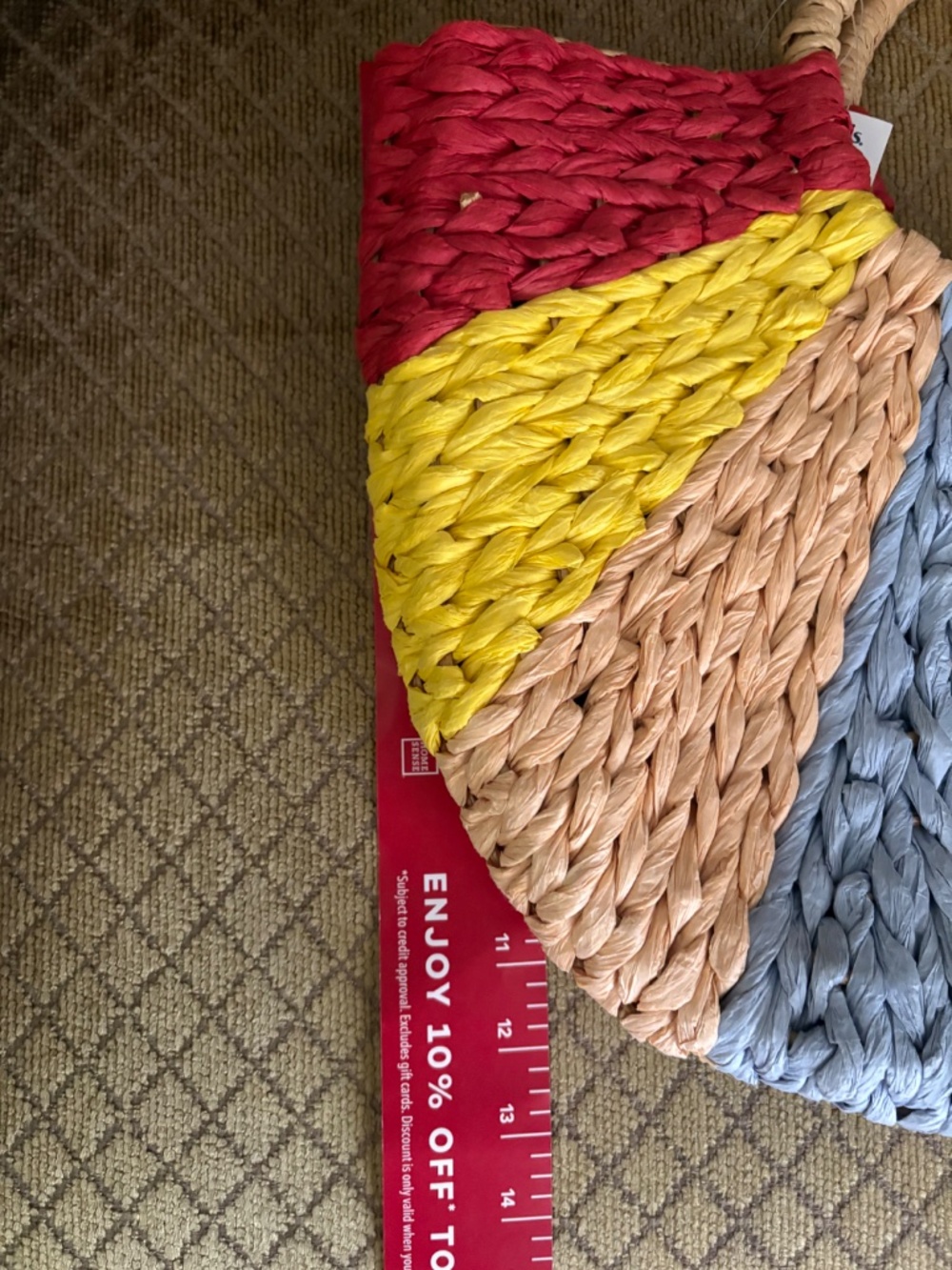 Women’s Colorful Straw Bag - Picture 7 of 7